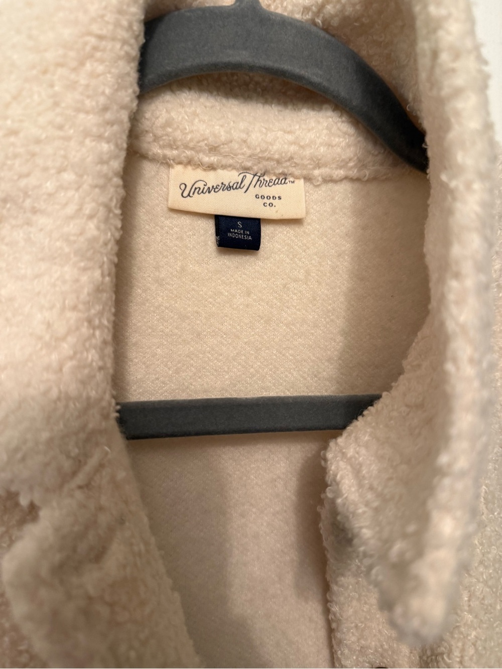 Universal Thread Cream Sherpa Shacket Jacket - Picture 2 of 3